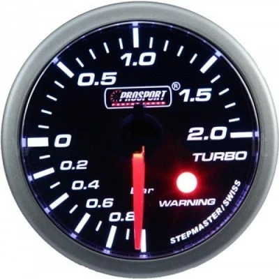 Pression Turbo Prosport Manomètre 52mm - Blanc 2 Pression Turbo Prosport Manomètre 52mm - Blanc