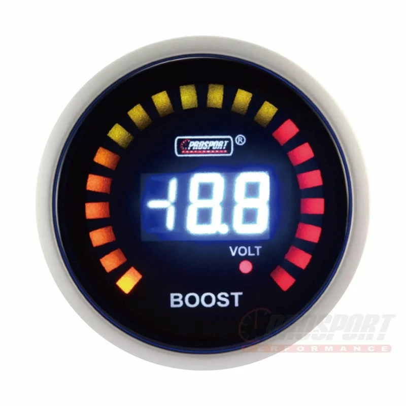Pression Turbo/Voltmètre - 2 En 1 - Manomètre Prosport - LCD - 52mm 3 Pression Turbo/Voltmètre - 2 En 1 - Manomètre Prosport - LCD - 52mm