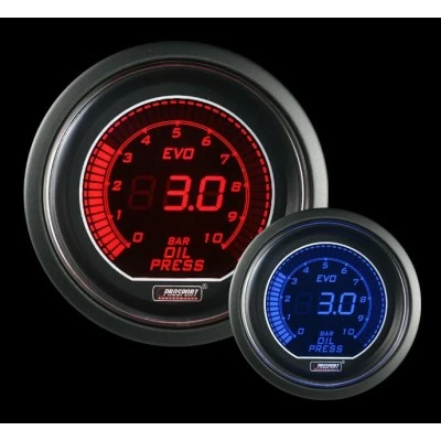 Pression Huile ProSport Manomètre 52mm - EVO - Bleu/Rouge 4 Pression Huile ProSport Manomètre 52mm - EVO - Bleu/Rouge – Image 2
