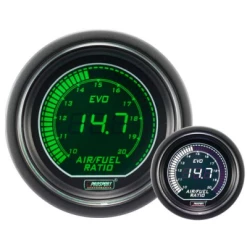 Richesse Air Essence WIDEBAND Prosport Manomètre 52mm Avec Sonde Bosch LSU 4.9 - EVO - AFR - Blanc/Vert.