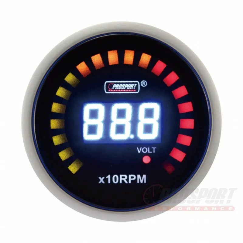 Tachymètre/Voltmètre - 2 En 1 - Manomètre Prosport - LCD - 52mm 4 Tachymètre/Voltmètre - 2 En 1 - Manomètre Prosport - LCD - 52mm – Image 2