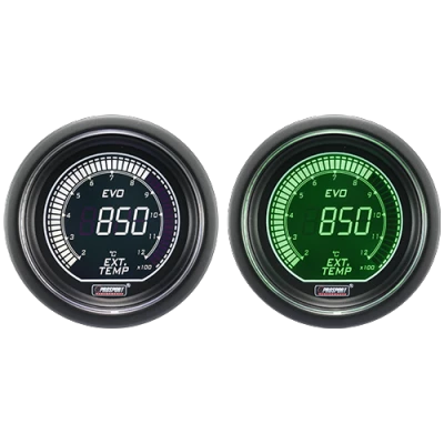 Température Gaz Echappement Prosport Manomètre - EVO - EGT - Blanc/Vert.metre 52 5 Température Gaz Echappement Prosport Manomètre - EVO - EGT - Blanc/Vert.metre 52 – Image 3