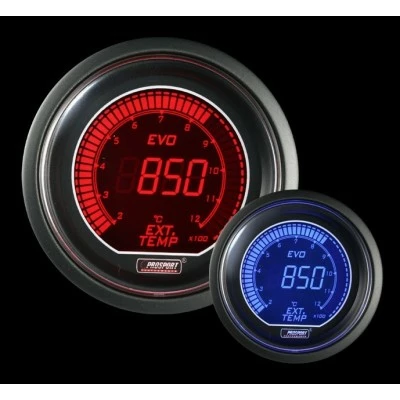 Température Gaz Echappement Prosport Manometre 52mm - EVO - EGT - Bleu/Rouge 3 Température Gaz Echappement Prosport Manometre 52mm - EVO - EGT - Bleu/Rouge